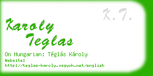 karoly teglas business card