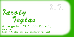 karoly teglas business card